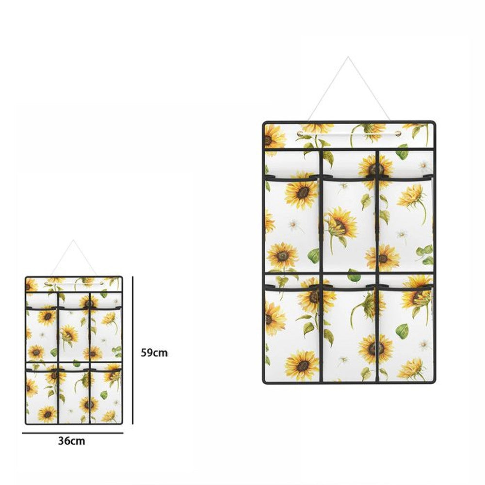 Trade Shop - Organizer A Sospensione Da Parete 6 Scomparti Tasche Porta Oggetti 36x59 Cm -