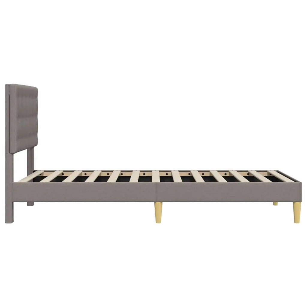 Struttura del letto con testiera Tortora 90 x 190 cm Tessuto 42027765