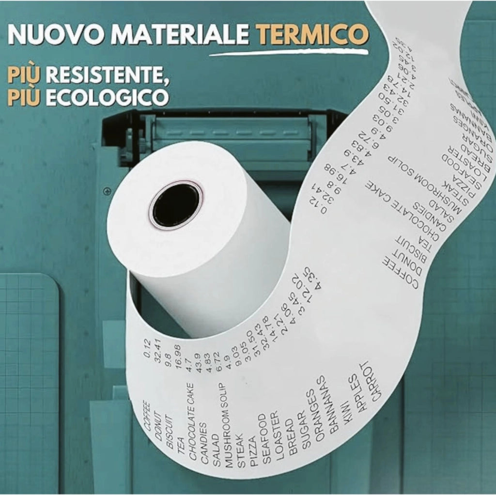 10 Rotoli Termici 57x30 mm carta termica registratore di cassa Senza BPA 10 Pezzi
