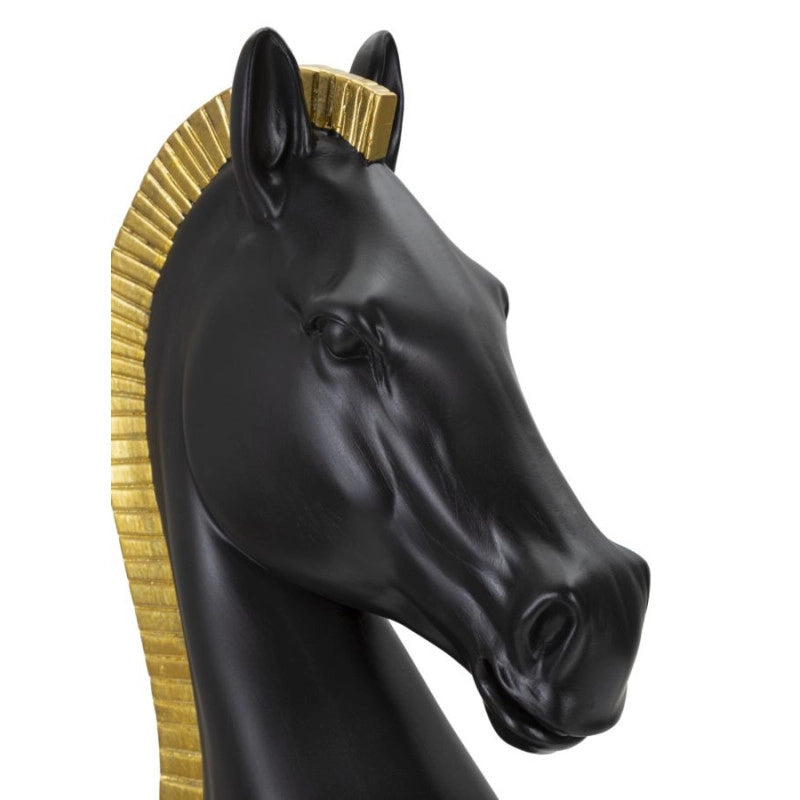 Cavallo Nero E Oro cm ø 18,5x50