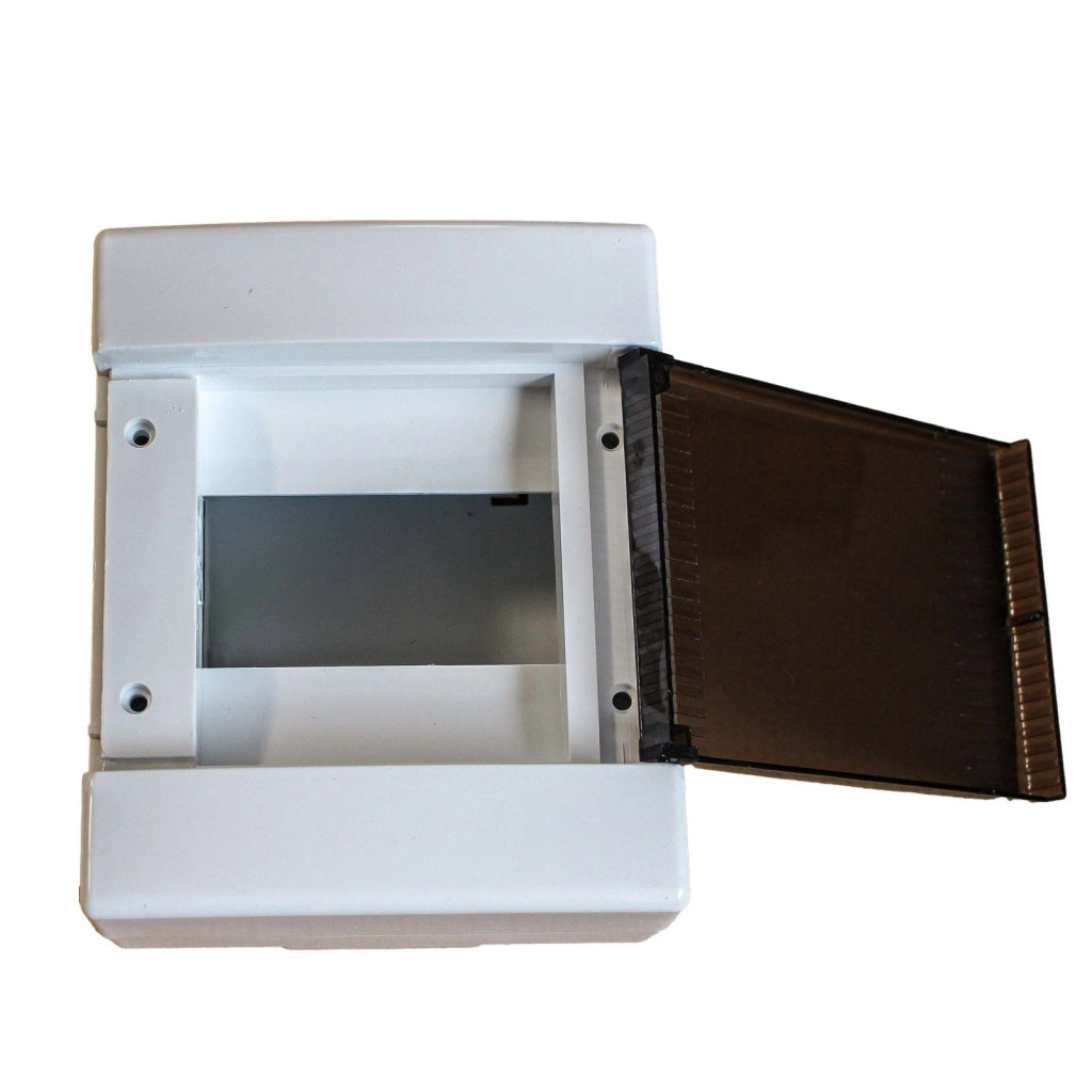 Centralino da parete 4 moduli, bianco IP40, 150x170x100 mm, RAL 9016, ideale per installazioni elettriche domestiche e industriali