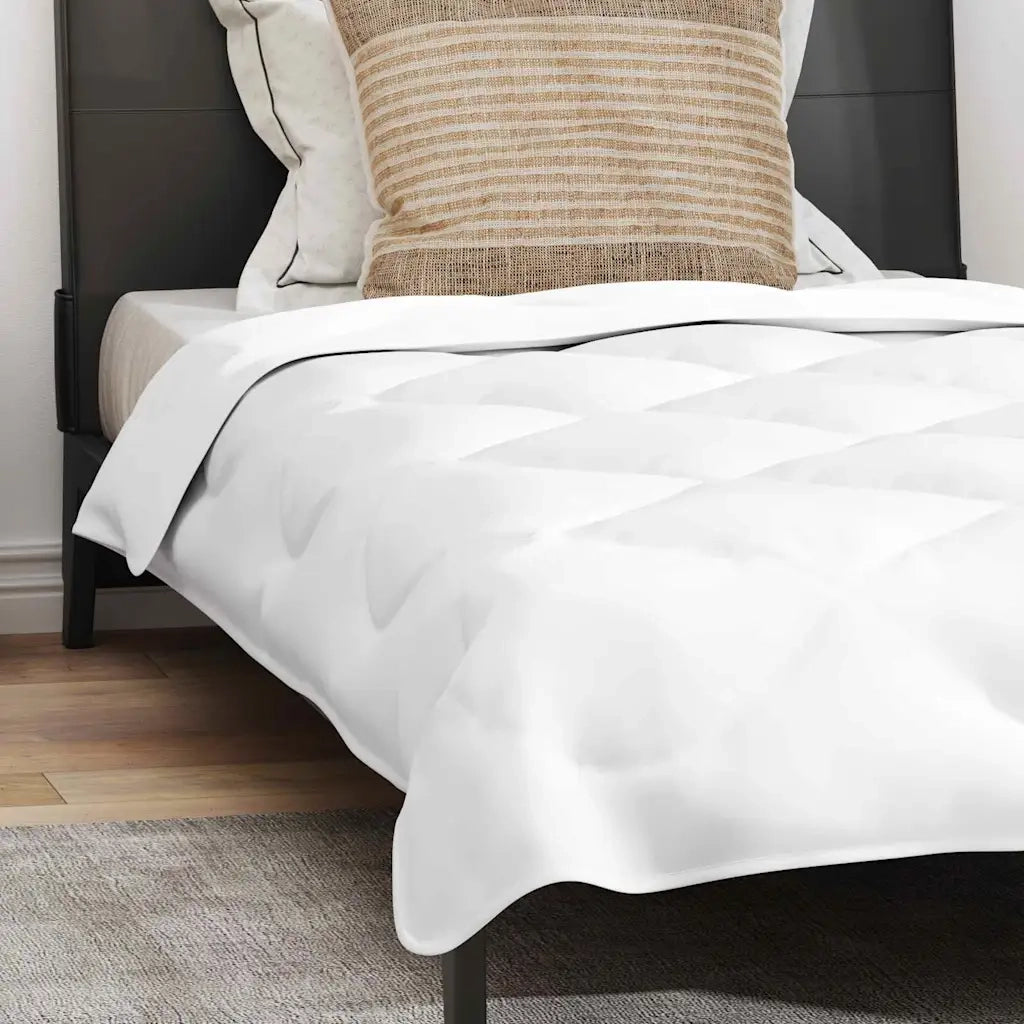 Set Coperta Invernale 2 pcs Bianco 155 x 220 cm Microfibra