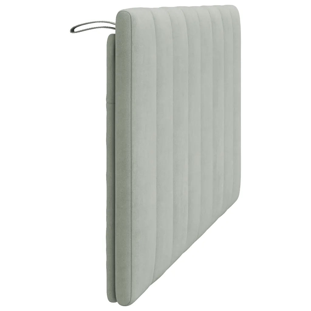 Cuscino Testiera Hanko Grigio Chiaro 120 cm in Velluto CFW8462130