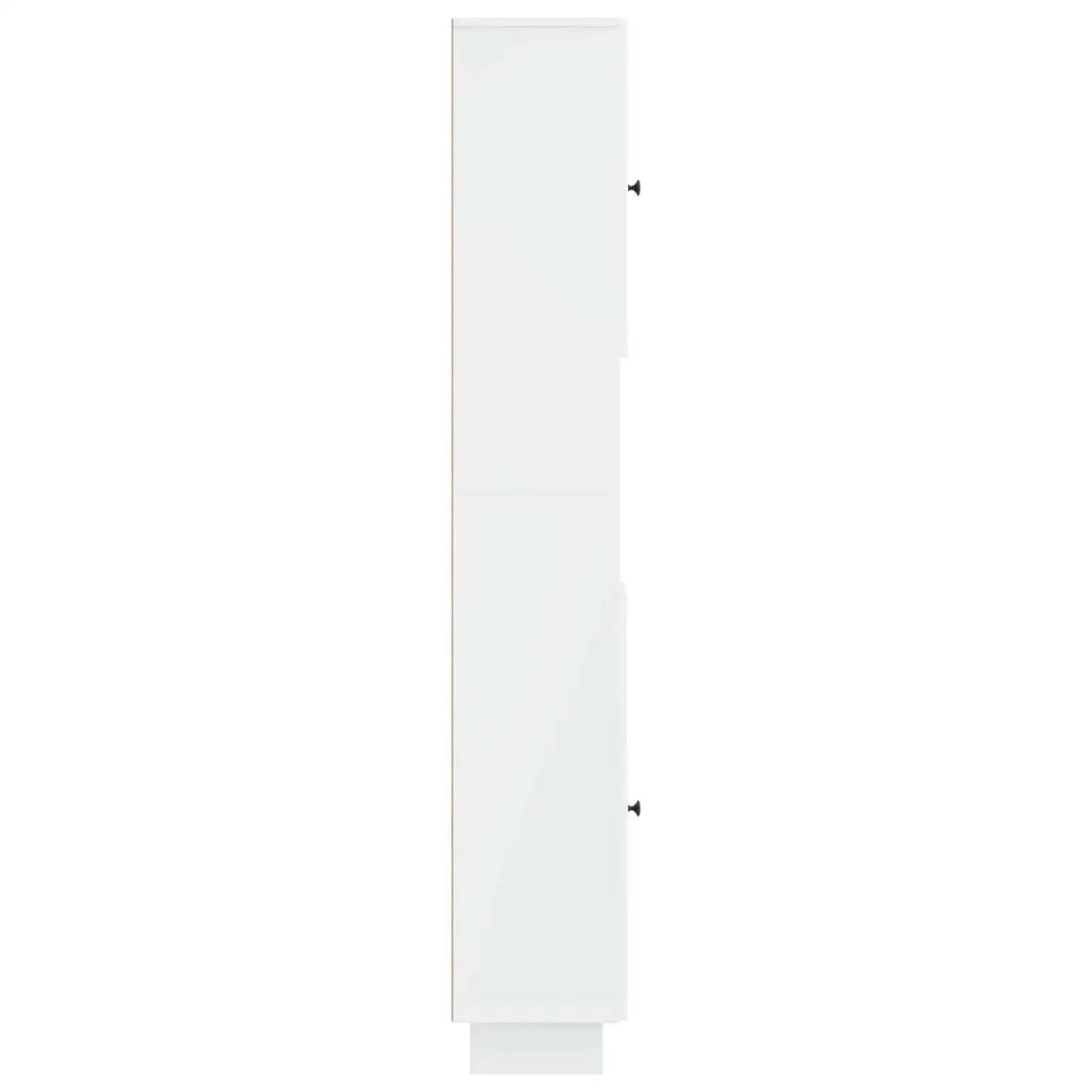 Armadio da Bagno con Ripiano Aperto EDE Bianco Lucido 895939