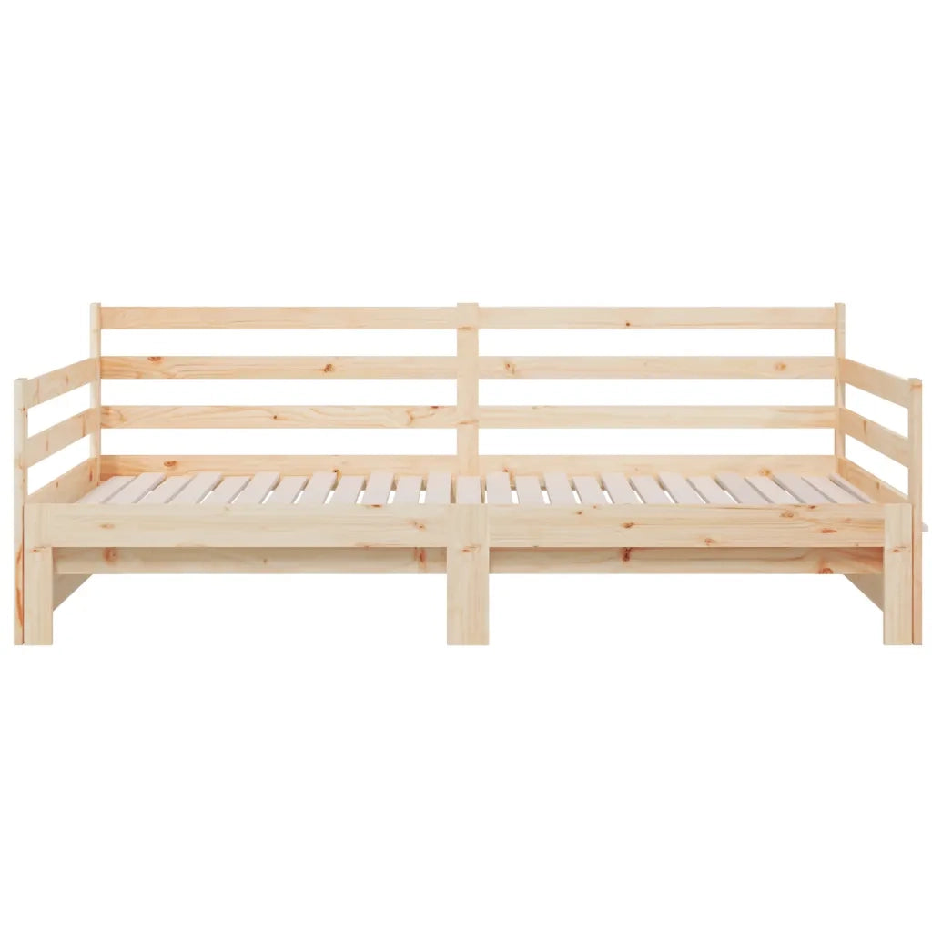 Dormeuse Estraibile 2x(80x200) cm in Legno Massello di Pino 814699
