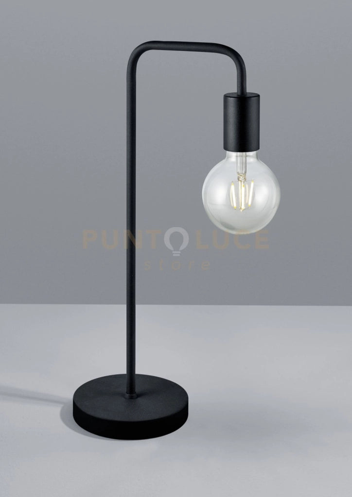 DIALLO LAMPADA DA TAVOLO TUBO METALLO NERO H. 51CM 1 LUCE ATTACCO E27