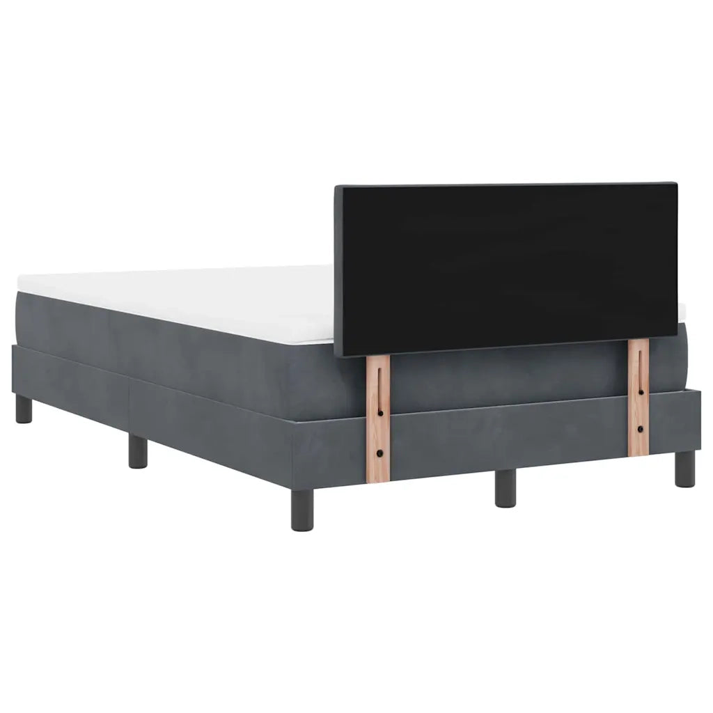 Letto a Sorgente LED con led Grigio scuro 120 x 200 cm Velluto 3342711
