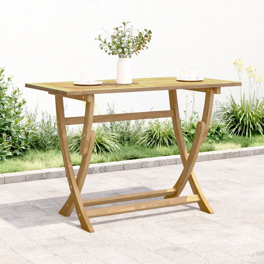 Tavolo da Giardino | Tavolino da esterno Pieghevole 110x55x75cm Legno Massello Acacia