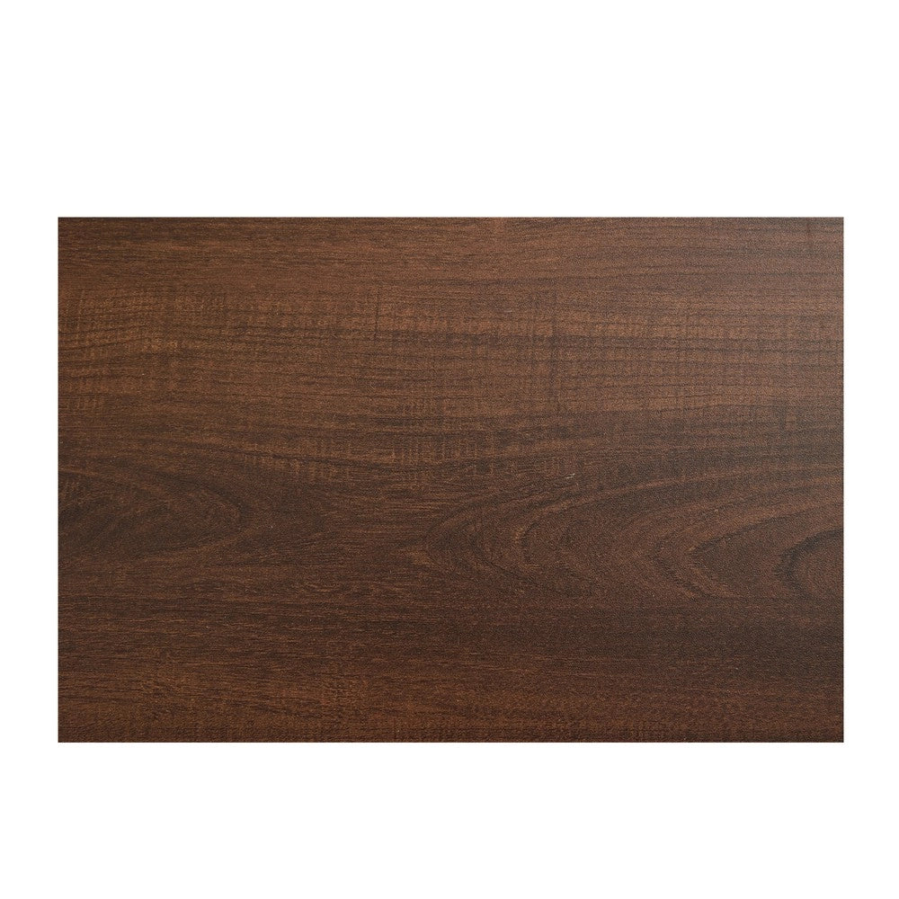 Mobile TV in Legno Scuro con Cassetti e Ante in Rattan ¨C Xylo ¨C 180 cm