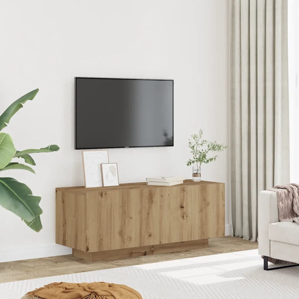 Mobile Porta TV Rovere Artigianale 100x35x40 cm in Truciolato