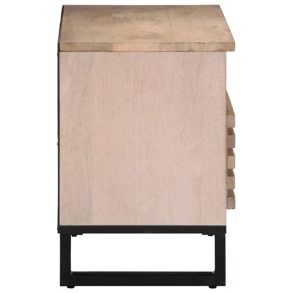 Mobile Porta TV 80x34x46 cm in Legno Massello di Mango