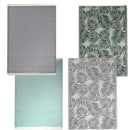 Tappeto esterno impermeabile per terrazza, giardino o balcone, 120cm x 180cm, Foglie verde