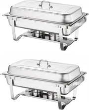 Servizio per buffet - Scatola di riscaldamento - Scatola calda per buffet - 2 vasi - 8L