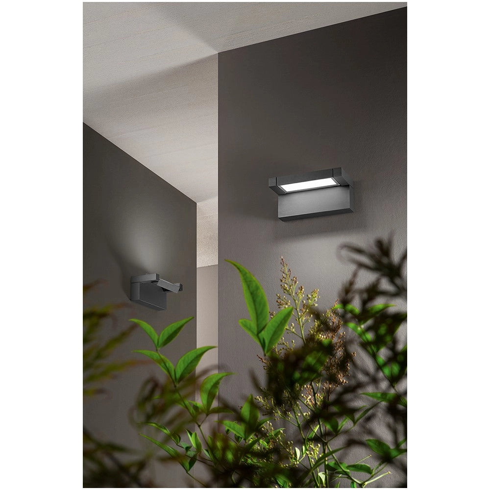 Display - Applique Led da parete 36W CCT 3000K-4000K, Orientabile 340°, 2900 lm, IP65, 36cm, Antracite - Perenz