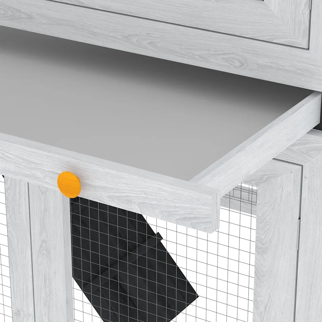 Conigliera in Legno a Due Piani per Animali Piccoli CFW8895898