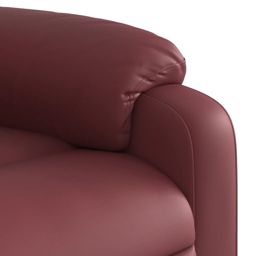 Poltrona | Sedia Relax Reclinabile Rosso Vino in Similpelle