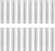 Set di Bocchette di Reazione 20 pezzi - Translucido - Polipropilene - Altezza 9,5 cm - Diametro 1,5 cm - Capacità 10 ml - Tubi di Laboratorio