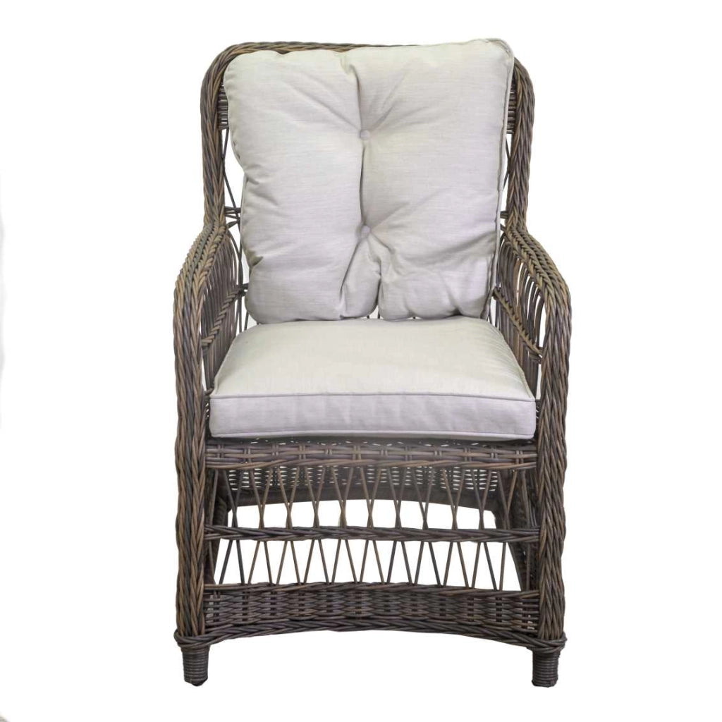 Poltrona da Giardino 78x63xh92 cm in Alluminio e Polyrattan  Baltimora Grigio