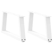 Gambe per Tavolino da CaffÃ¨ a Forma di V 2 pz Bianche 50x(30-31,3) cm Acciaio