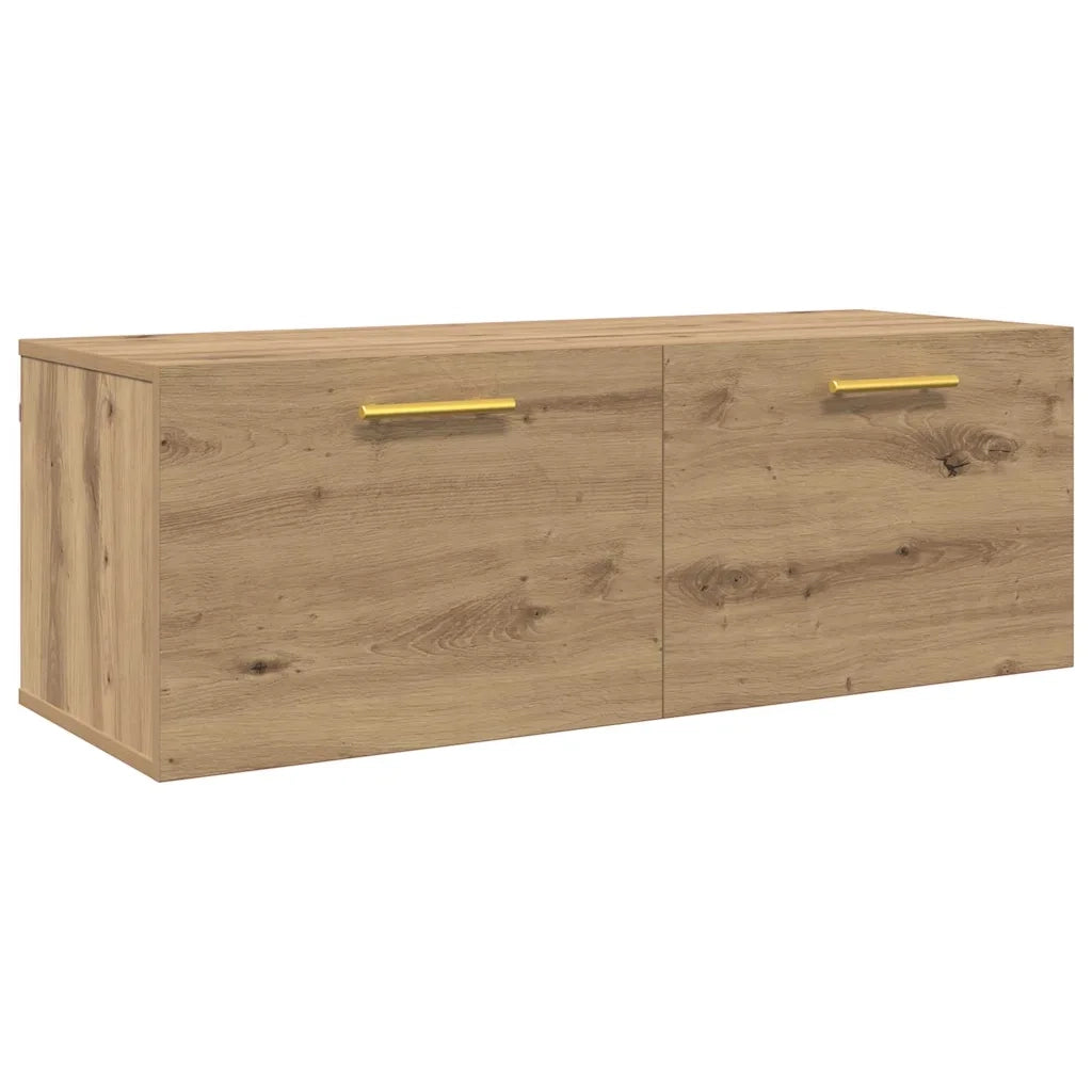 Armadietto a muro rovere artigianale 100 x 36.5 x 35 cm 879565
