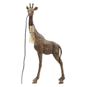 Lampada da tavolo giraffa in resina dorata decorativa - GIRAFFA