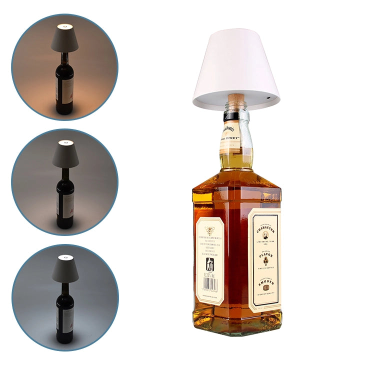 INNOVATIVA LAMPADA LED DA TAVOLO PORTATILE CON TAPPO PER BOTTIGLIA - ELEGANZA E FUNZIONALITA' IN UNICO DESIGN
