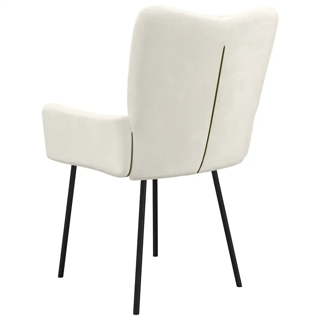 Sedie da Pranzo 2 pz Crema in Velluto cod mxl 31539