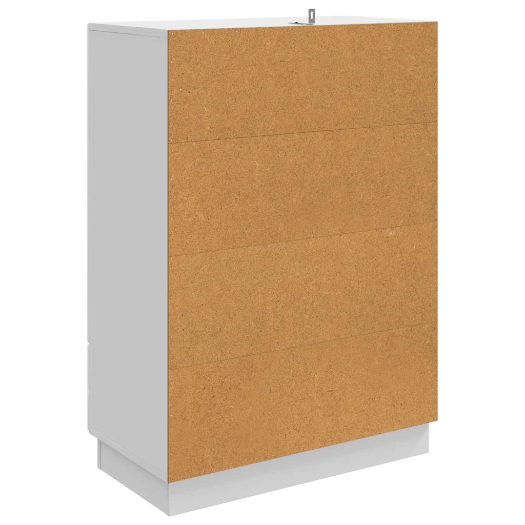 Credenza Bianco Lucido 66 x 34,5 x 92 cm Legno ingegnerizzato