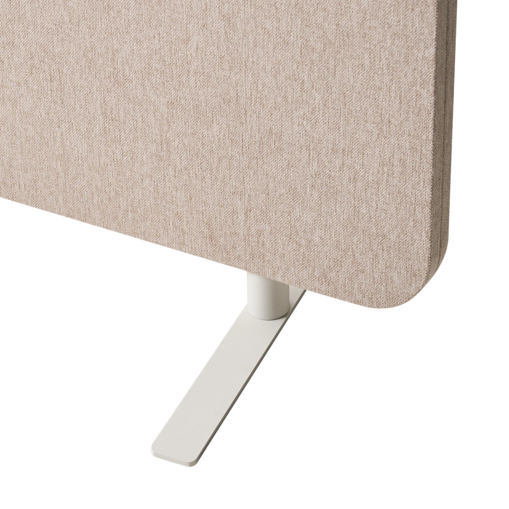Divisorio a 3 pannelli in tessuto beige per ufficio, parete divisoria, riduzione del rumore
