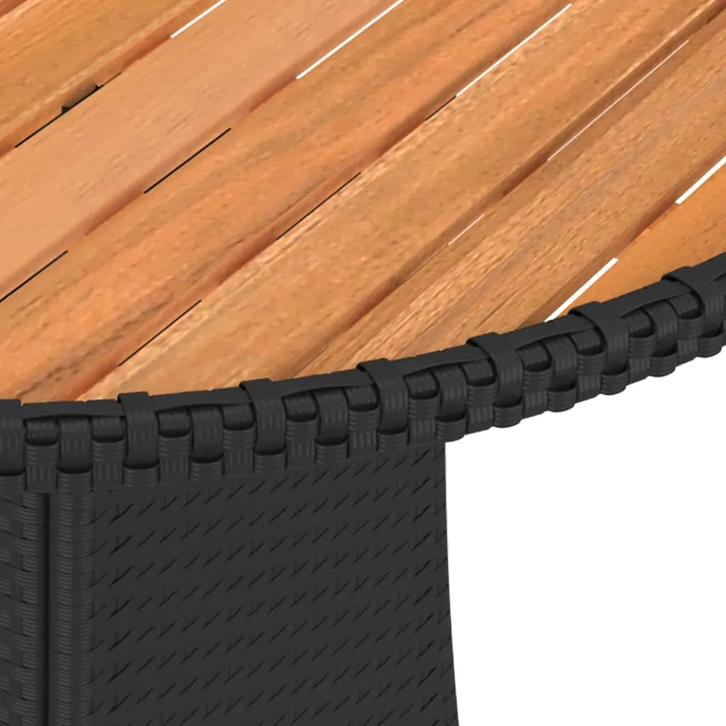 Set Divani da Giardino 5 pz con Cuscini in Polyrattan Nero 3064904