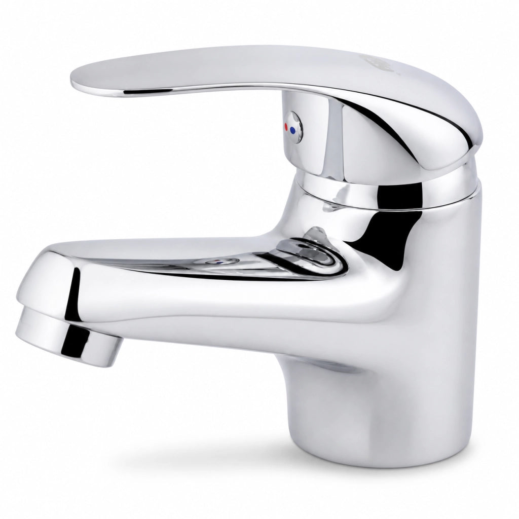 Rubinetto Miscelatore Lavabo Bagno Cromato Lucido Modello Bari Monocomando 52927
