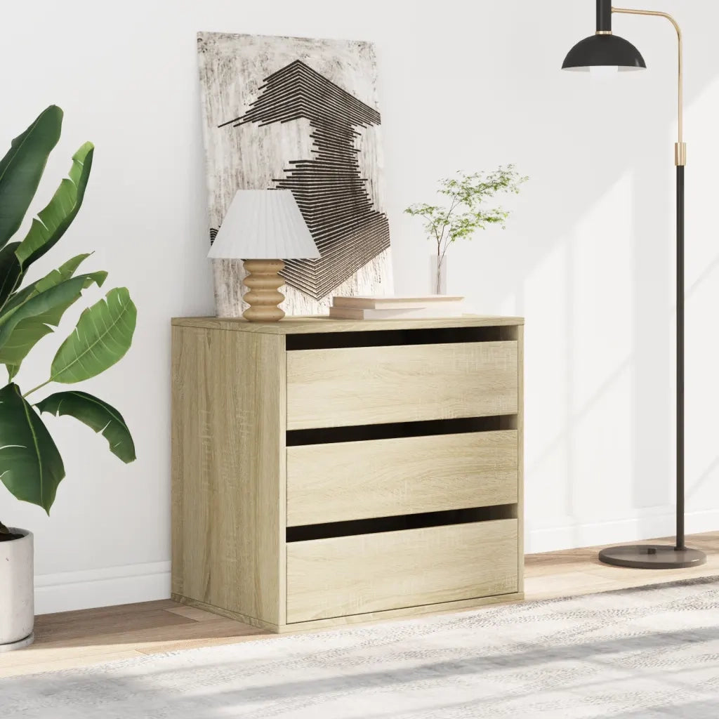 vidaXL Cassettiera Angolare Rovere Sonoma 60x41x58cm Legno Multistrato