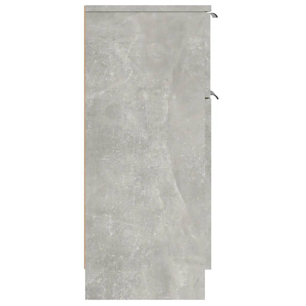 Credenze 2 pz | Madia | Buffet da pranzo | Armadio da pranzo Grigio Cemento 30x30x70 cm in Legno Multistrato