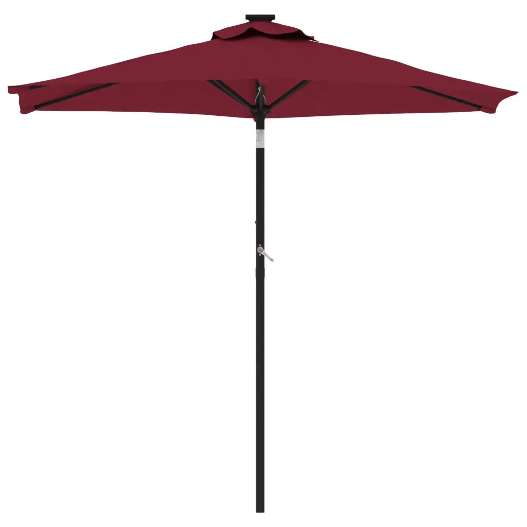 Ombrellone Giardino-Ombrello da Balcone con Palo Acciaio Rosso Bord¨° 225x225x212 cm
