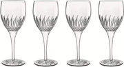 Set 4 Calici Bicchieri Diamante Riesling in Vetro 38 cl Luigi Bormioli