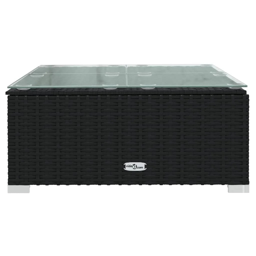 Set di mobili da giardino 11 pz con cuscini in polyrattan nero 02_0015447