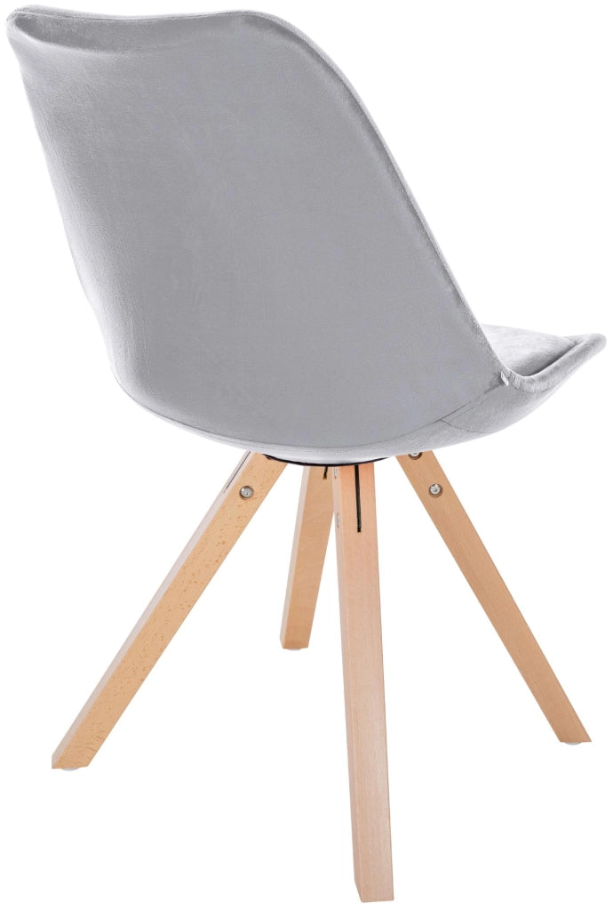 Sedia Sofia Velvet grigio chiaro,natura (quadrato)