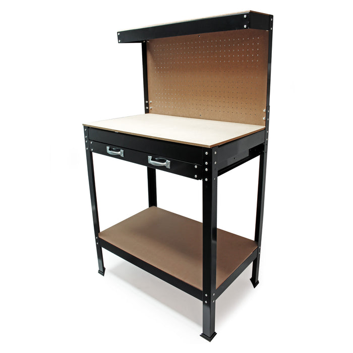 Banco da lavoro 800x500x1400mm Tavolo da officina con parete forata