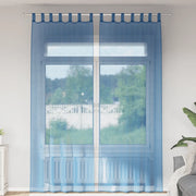 Tende in Voile con Passanti 2 pz Blu Reale 140x260 cm 4102305