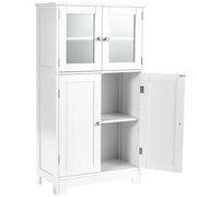 Mobile contenitore 58 x 30 x 109 cm con ripiani regolabili design moderno e salvaspazio in MDF bianco 20_0012705