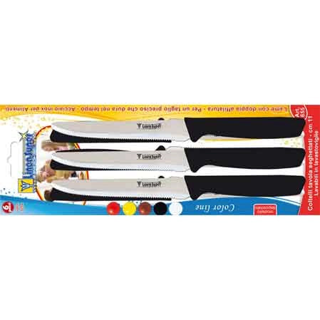 COLTELLI DA TAVOLA Lama 11 cm - blister 6 pezzi - DE LUCA COLTELLERIE