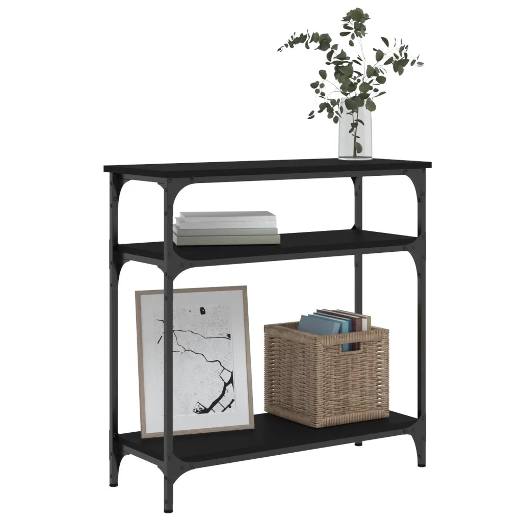 Tavolino Consolle Nero 75x29x75 cm in Legno Multistratocod mxl 83331