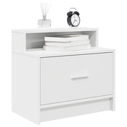 Comodino con Cassetto Bianco 51x31x47 cm 858668