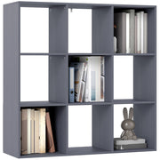 Libreria 9 Scomparti Grigio ¨C Zephmum ¨C 91x29.5x91