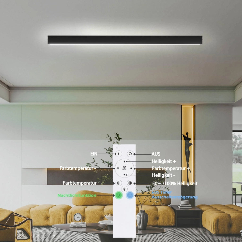ZMH Lampada da soffitto moderna dimmerabile telecomando per soggiorno scrivania