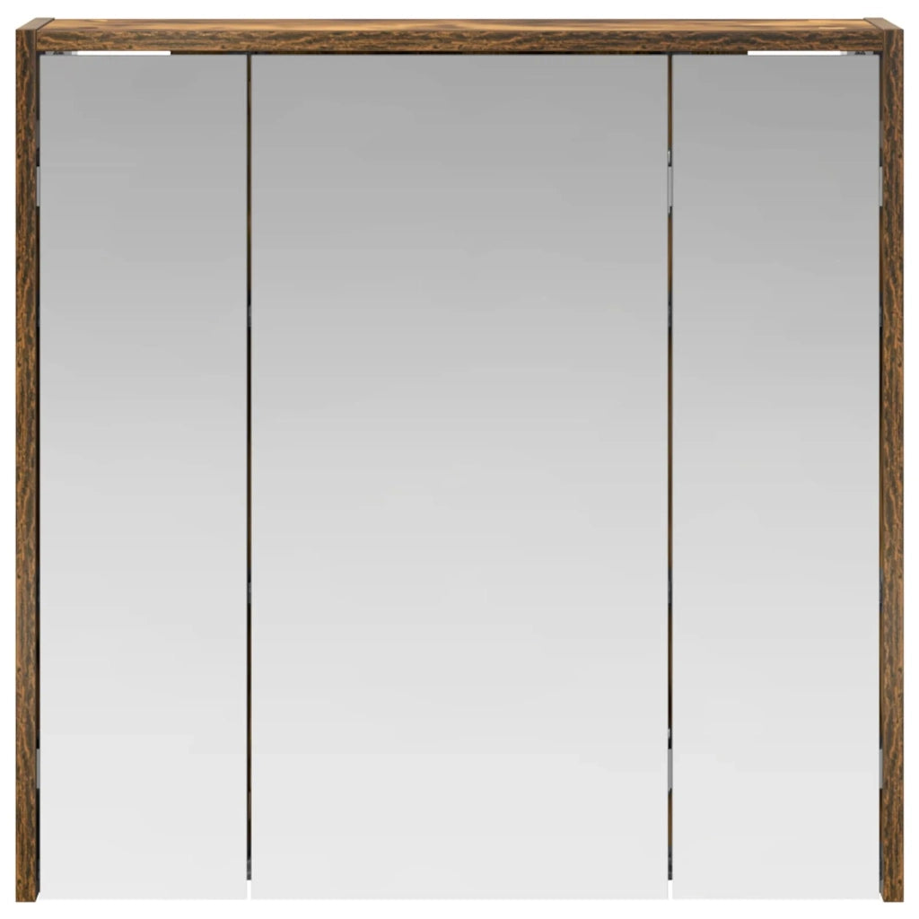 Mobiletto per specchio da bagno Rovere fumé 63,5 x 16 x 62,5 cm 889155