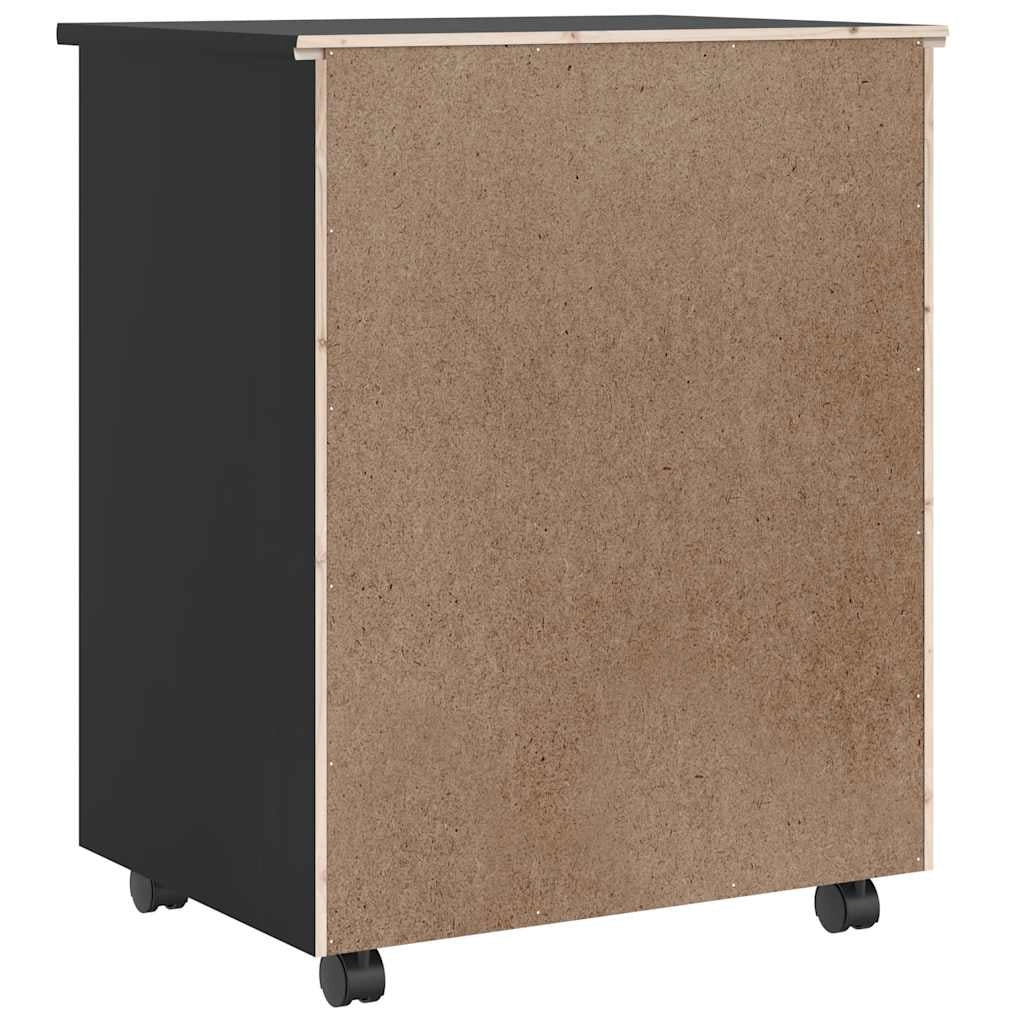 Mobiletto multifunzionale con cassetti 53 x 39 x 65,5 cm in legno di pino nero 02_0057654