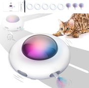Giocattolo elettrico per gatti per giochi intelligenti - Veicolo da intrattenimento con velocità regolabile e ricarica USB