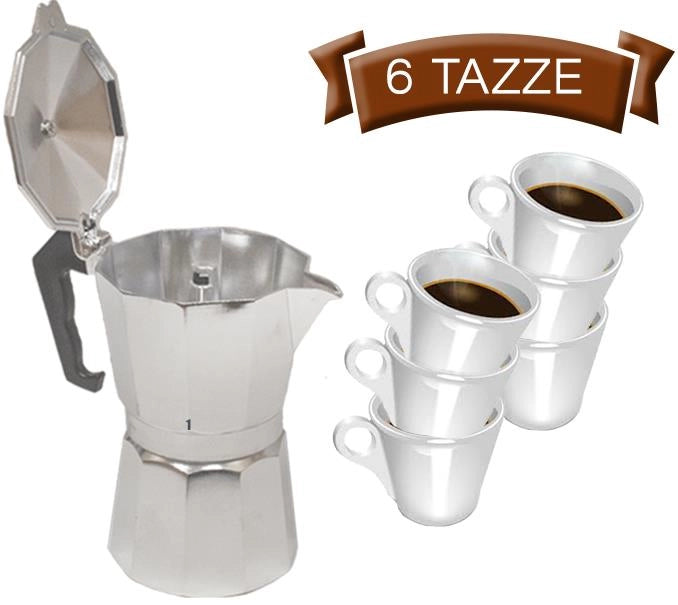 MAURY'S CAFFETTIERA MICA LA MOKA DA 6 TAZZE