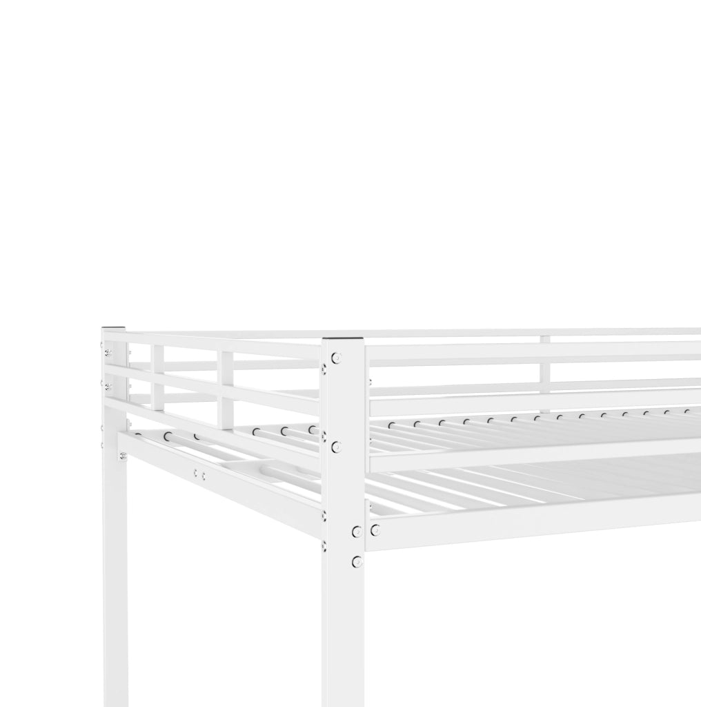 Letto a castello per bambini in metallo 140 x 200 cm bianco